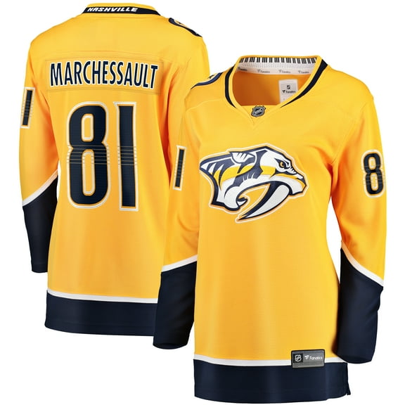 Women's Fanatics Jonathan Marchessault Gold Nashville Predators  Breakaway Jersey