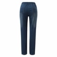 thumbnail image 5 of vigerkar Stretchy Straight Leg Jeans for Women Baggy Drawstring Elastic Waist Jeans Y2k Boyfriend Denim Pants with Pockets (Blue, 3XL), 5 of 5