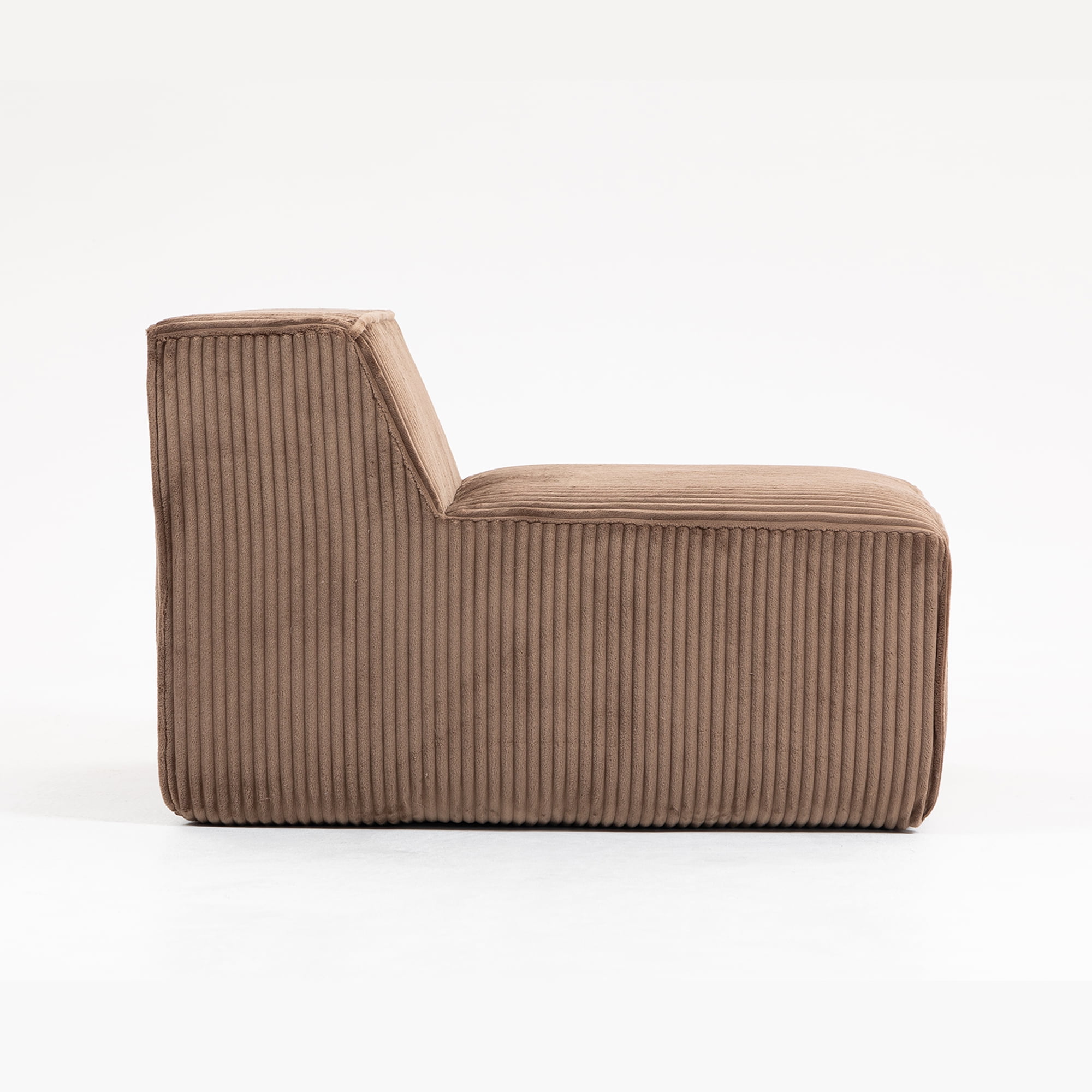 Demi Bonn 111" Modular Sectional Sofa Couchesk, Corduroy 3 Seat Couch Memory Foam Couches for Living Room, Cloud Couch, Brown