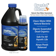 CrystalClear OneFix - Natural Water Clarifier - 1 Gallon Treats up to 48,000 Gallons