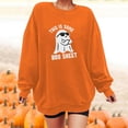 thumbnail image 3 of YABCSAZ Halloween Costumes Sweatshirt for Women Pumpkin Coffee Graphic Sweatshirts Cute Shirts Fall Crew Neck Sweatshirt Casual Loose Oversize Tops Halloween Outfits, 3 of 4