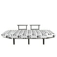 thumbnail image 3 of Tattoo Futon Couch, Panda Bear Portraits Mascots Pattern for in Black and White, Daybed with Metal Frame Upholstered Sofa for Living Dorm, Loveseat, Black White, by Ambesonne, 3 of 4