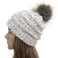 thumbnail image 2 of HOWPAY Slouchy Beanie for Women Stretchy Baggy Windproof Solid Color Knitted Chunky Winter Pompom Hats for Cold Weather Soft Cozy Ski Stocking Cuffed Cap, 2 of 3