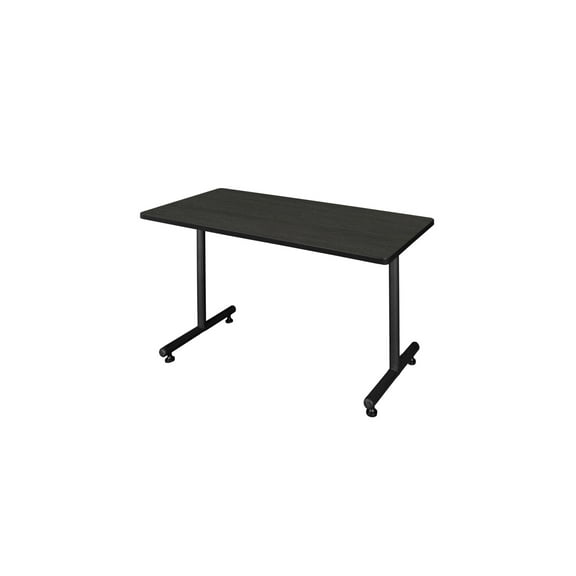 Regency Kobe 42 x 30 in. Steel T-Base Training Seminar Table- Ash Grey