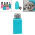 thumbnail image 2 of Dispensador de botellas vacías para esmalte de uñas, dispensador de monómero de maquillaje cuadrado transparente con Alcohol para uñas Azul 175ml kusrkot Presione el dispensador de bombeo, 2 of 8
