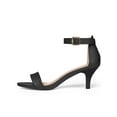 thumbnail image 6 of BLISSFUL STEP Women's Shoes Kitten Heel Ankle Strap Open Toe Sandals Black 9, 6 of 8