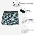 thumbnail image 3 of Sikiie Angry Shark Print Men's Boxer Briefs, Elastic Waistband Boxer Briefs Leggings-X-Large, 3 of 5