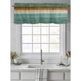 thumbnail image 4 of Valances for Windows Green Brown Rod Pocket Cafe Window Treatments Valance Curtains for Kitchen Bathroom Laundry Basement Windows 54"x18", 4 of 9