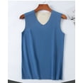thumbnail image 2 of FINALGANG Mens Sweater Vest Solid Color Black Reversible V Neck Sleeveless Thermal Vest Contrast Lining Casual Warm Undershirt For Daily Layering Wear Leisure Knitwear, 2 of 8
