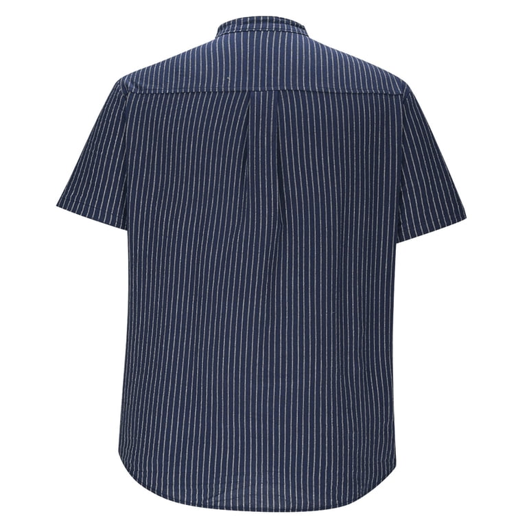 ZQUUVOU Men's Cotton Linen T Shirt Henley Short Sleeved Button