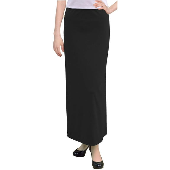 Women's Basic Modest 37" Ankle Length Stretch Knit Straight Skirt