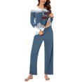 thumbnail image 2 of ChaoHeng Womens 2 Piece Outfit Lounge Set 2025 Christmas $10(Navy,XXL), 2 of 7