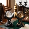 thumbnail image 5 of Witch Crystal Ball with Resin Paw Base, Halloween Decorations Indoor Glass Ball Gothic Witch Ornaments for Halloween Holiday Home Office Party Tabletop Decor, 5 of 6