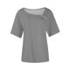 thumbnail image 4 of Usted Es Más Que una Camisa de Puntuación de Prueba, de Moda Casual Color Sólido Botón de Manga Corta Cuello en V para Mujeres, 4 of 6