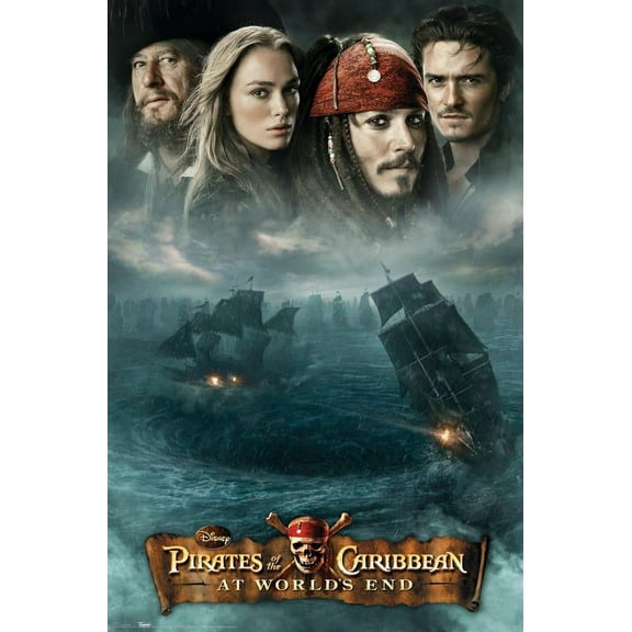 Disney Pirates of the Caribbean: At World's End - DVD One Sheet Wall Poster, 22.375" x 34"