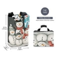 thumbnail image 2 of Yayeee Freestanding Laundry Hamper with Handle Collapsible Large Storage Basket for Clothes, Snowman Family, 2 of 7