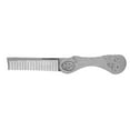 thumbnail image 2 of Foldable Hair Comb, Folding Hair Comb Comfortable Grip Rounded Teeth  For Travel Use Silver, 2 of 8