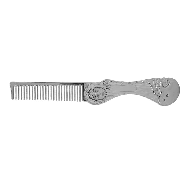 Folding Hair Comb, Prevent Hurt Scalp Portable Size Foldable Hair Comb Avoid Static For Travel Use Silver