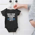 thumbnail image 5 of Does Your Grandma Even Lift Exercise Romper Boys or Girls Infant Baby Brisco Brands 12M, 5 of 6