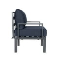 thumbnail image 3 of LeisureMod Chelsea 6-Piece Outdoor Patio Conversation Set – Aluminum Sectional Sofa Set with Cushions for Backyard, Garden, Balcony, Deck, Porch, Terrace, Poolside & Outdoor Living Spaces, Blue, 3 of 36