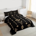 thumbnail image 3 of Manfei Tribal Aztec Adult Bedding Comforter Set, Black Brown Geometric Twin Comforter Sets, Western Sheep Skeleton Reversible Bedding Set, Breathable Home Decor, 2-Piece, 3 of 8