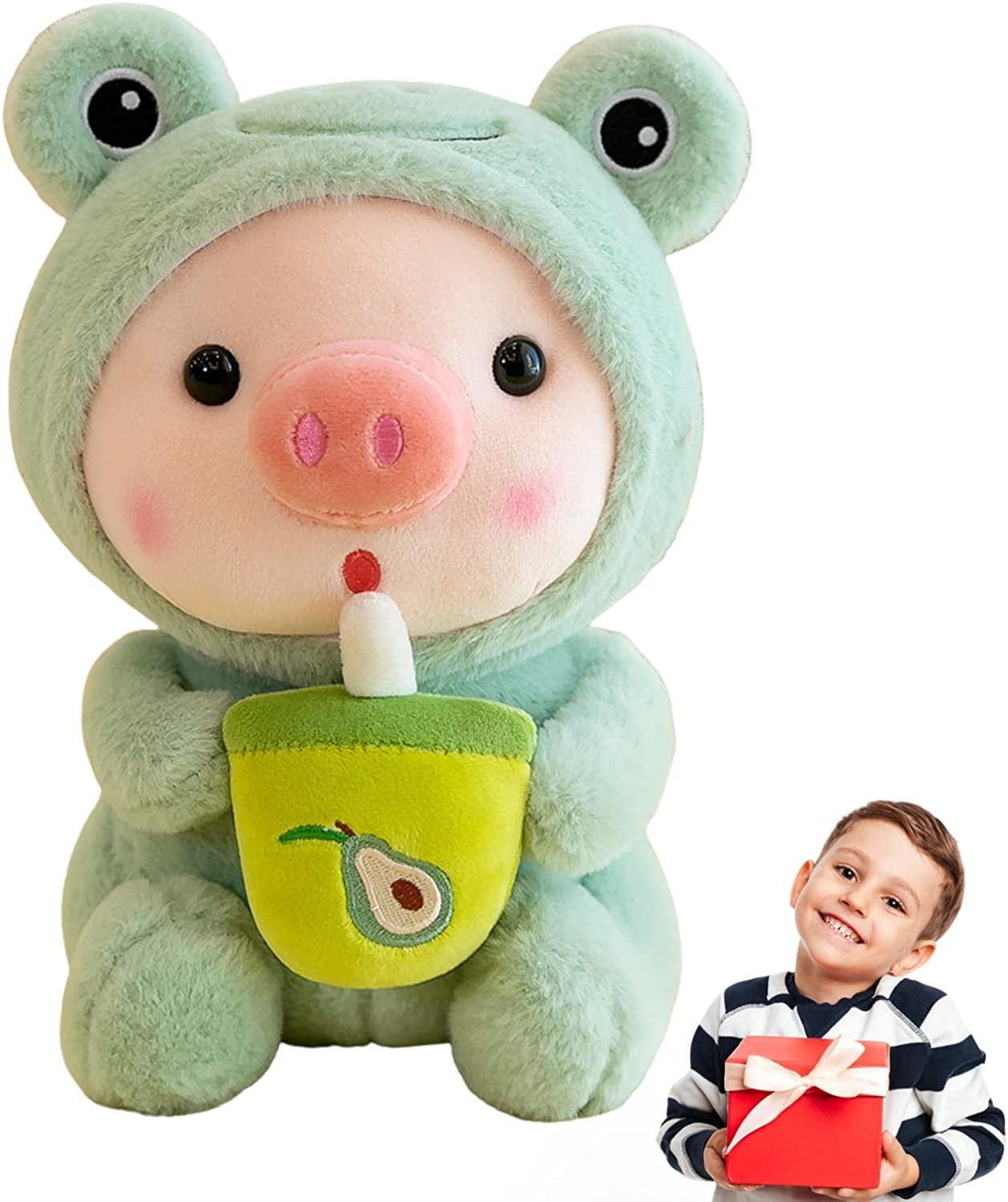 Oreiller Peluche Cochon Rose 55cm - Coussin Doux Et Amusant, Cadeau Enfant Ou Petite Amie