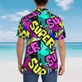 thumbnail image 6 of Super Hawaiian Shirts For Men, Summer Short-Sleeve Relaxed-Fit Button-Down Shirts Xx-Large, 6 of 9