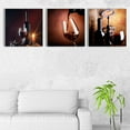 thumbnail image 3 of wall26 Canvas Wall Art Abstract Vintage Wine Cup Pictures Home Wall Decorations for Kitchen Streched and Framed - 16"x16"x3 Panels, 3 of 4