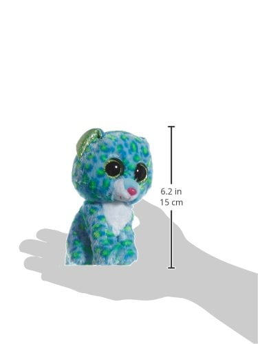 ty beanie boos leona blue leopard regular plush