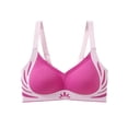thumbnail image 4 of Sakmal Plus Size Ladies Sports Bras Spaghetti Straps Workout Seamless Stretchy Pink Patchwork Ladies Sports Bras 5XL, 4 of 4