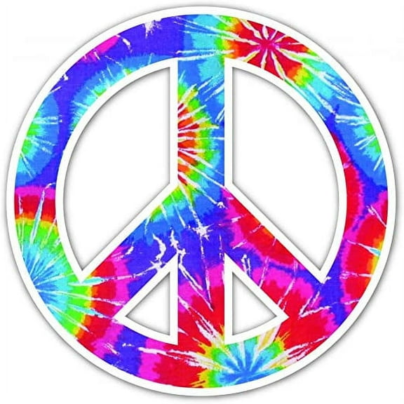 Peace Tie Dye Sign Vinyl Decal Bumper Sticker