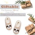 thumbnail image 6 of Cozylook Cute Animal Slipper Socks for Toddler Kids Girls Women, Fuzzy Fluffy Sherpa Lined, Non-Slip Indoor House Shoes, Cozy Birthday Christmas Gifts, Sloth Big Kid 1-3, 6 of 6