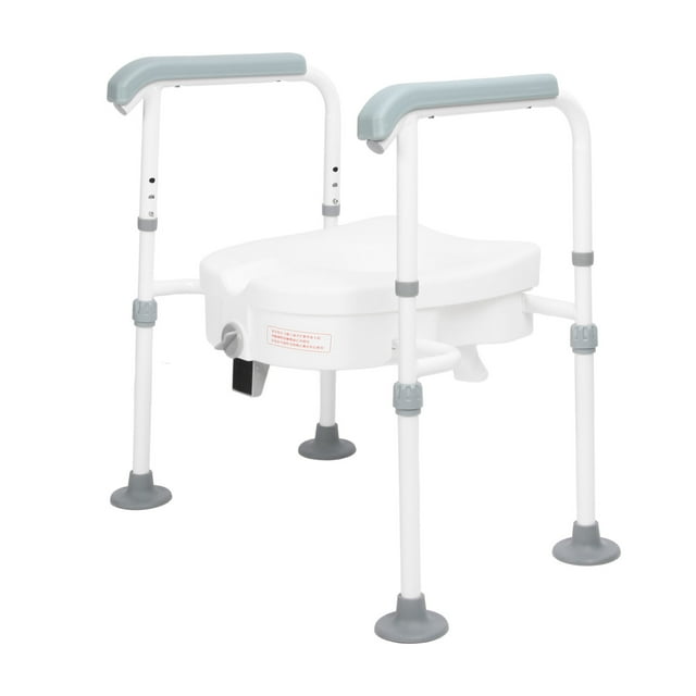 Elevated Toilet Seat, Easy Adjust Height Increase Prevent Slipping Elevated Toilet Riser for Bathroom