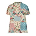 thumbnail image 5 of Short Sleeve Shirts for Women Pack Warehouse Today Shipping Women Casual Tops Cotton Short Sleeve Button Up Shirts for Women Cropped, 5 of 5