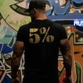 thumbnail image 5 of 5% Nutrition Rich Piana Black Muscle T-Shirt, Loyalty Cotton Short Sleeve Workout Gym Shirt for Men, 5 of 6