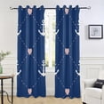 thumbnail image 6 of Coolnut Blackout Curtains Farmhouse Curtains for Window Treatments 84 inches Length Anchor Pattern Love Vertical Blinds Room Darkening Curtains, 6 of 7