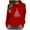 Red, variant on Women's Plus Christmas Sweaters Fashion Festive Graphic Long Sleeve Round Neck Casual Pullover Warm Tops (XL, White)