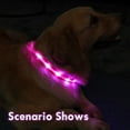 thumbnail image 6 of (2 pack) PcEoTllar Light up Dog Collar, LED Dog Collar Rechargeable, Pet Dog Collars for Medium Dogs, Pink M, 6 of 10