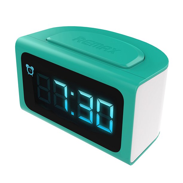 Alarm Clock_ Tonicstar Backlight Digital Alarm Clock with 4 USB One Multifunctional Button Green