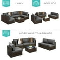 thumbnail image 5 of Best Choice Products 7-Piece Outdoor Modular Patio Conversation Furniture, Wicker Sectional Set - Brown/Stone Gray, 5 of 9