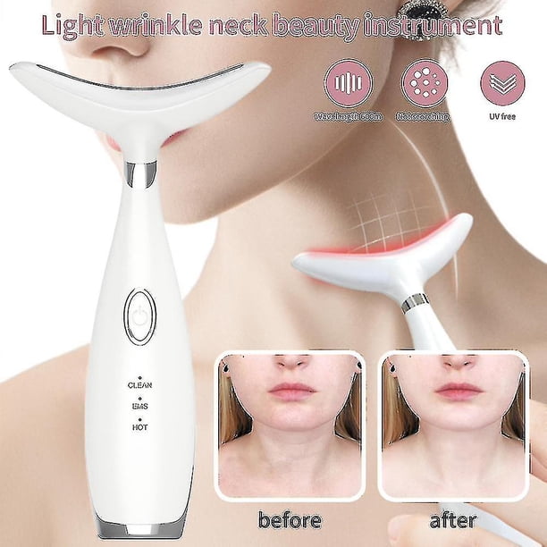 Dispositivo de estiramiento facial para cuello, terapia de fotones Led, instrumento de belleza para estiramiento de la piel y el cuello, antiarrugas