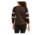 thumbnail image 3 of Juniors' Athletic Stripe Crewneck Sweatshirt, 3 of 3