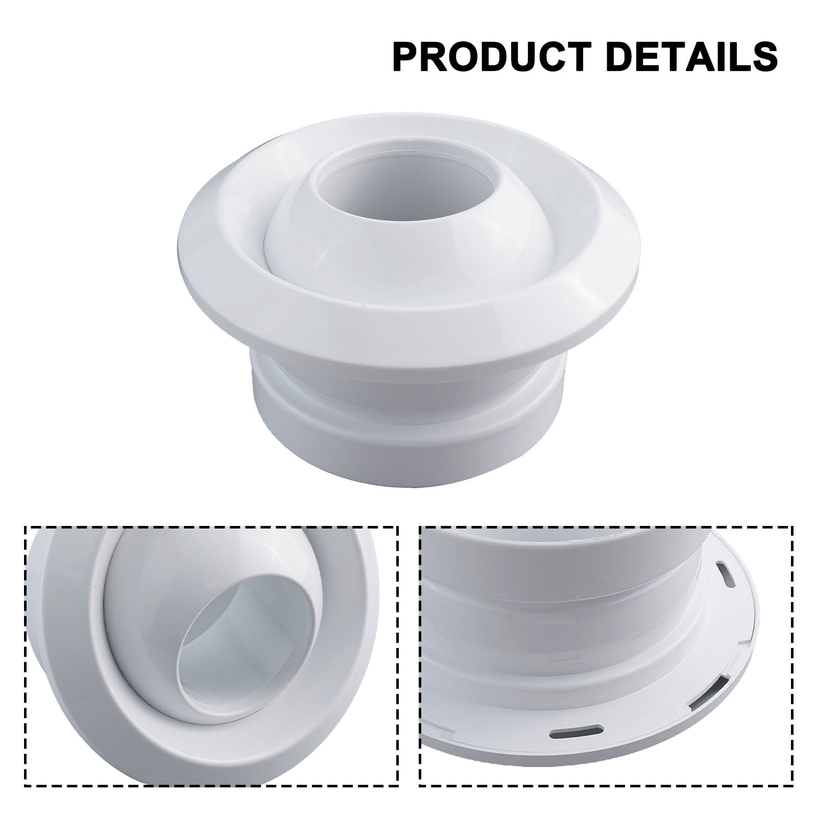 6Inch Round Air Vent Adjustable Rotatable Ball Jet Air Diffuser Soffit Vent Ventilation Ducting Hose Louver Wall Ceiling Mounted