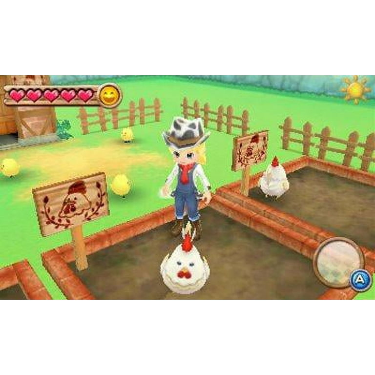 Nintendo 3DS; Harvest Moon 3D: A New Beginning, w/Man, Animal Crossing New  Leaf