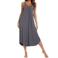 thumbnail image 3 of Taqqpue Plus Size Cotton Nightgowns for Women Long Sleep Dress Soft Sleepwear Tank Dress Women Spaghetti Strap Night Gowns Sleeveless Sleep Shirts, 3 of 8