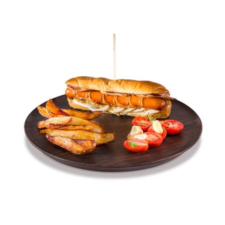 

Rosseto MEL029 Walnut Round Forme Melamine Tray 13.3 x 13.3 x 0.2 in. - Set of 3