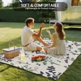 thumbnail image 4 of Green Grey Botanical Outdoor Rug for Patio/Deck/Porch, Non-Slip Large Area Rug 5 x 8 Ft, Rustic Country Spring Floral Summer Leaf Indoor Outdoor Rugs Washable Area Rugs, Camping Rug Carpet Runner, 4 of 8