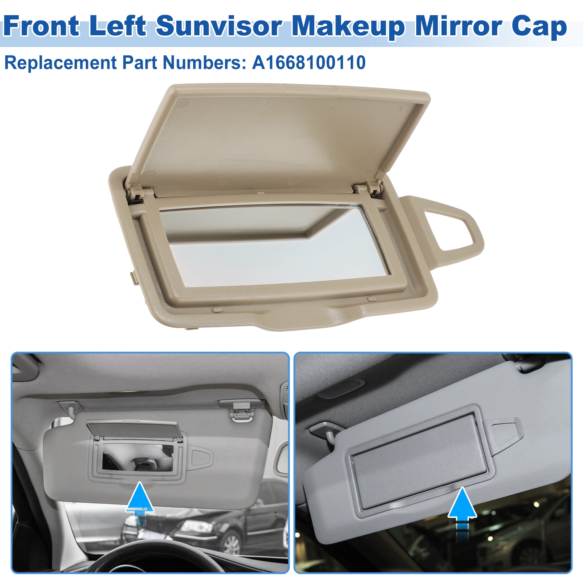 Unique Bargains Sun Visor Mirror Cover for Mercedes-Benz GLA W156/GLE W292 2015-2019