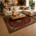 thumbnail image 3 of Gelasgo Vintage Oriental Velvet Area Rug, Traditional Persian Style Decorative Carpet, Elegant Soft Indoor Floor Mat for Bedroom Living Room Dining Room Office Home Decor, 3 of 5
