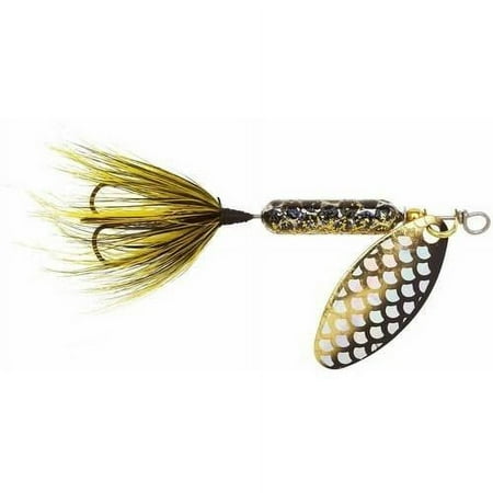 Yakima Bait Worden s Original Rooster Tail Inline Spinnerbait Fishing Lure Strobe Black 1/4 oz.